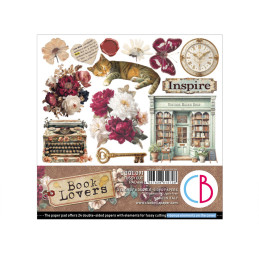Ciao Bella - Papirpakke 6x6 - Fussy Cut - Book Lovers