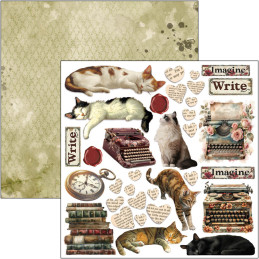 Ciao Bella - Papirpakke 6x6 - Fussy Cut - Book Lovers