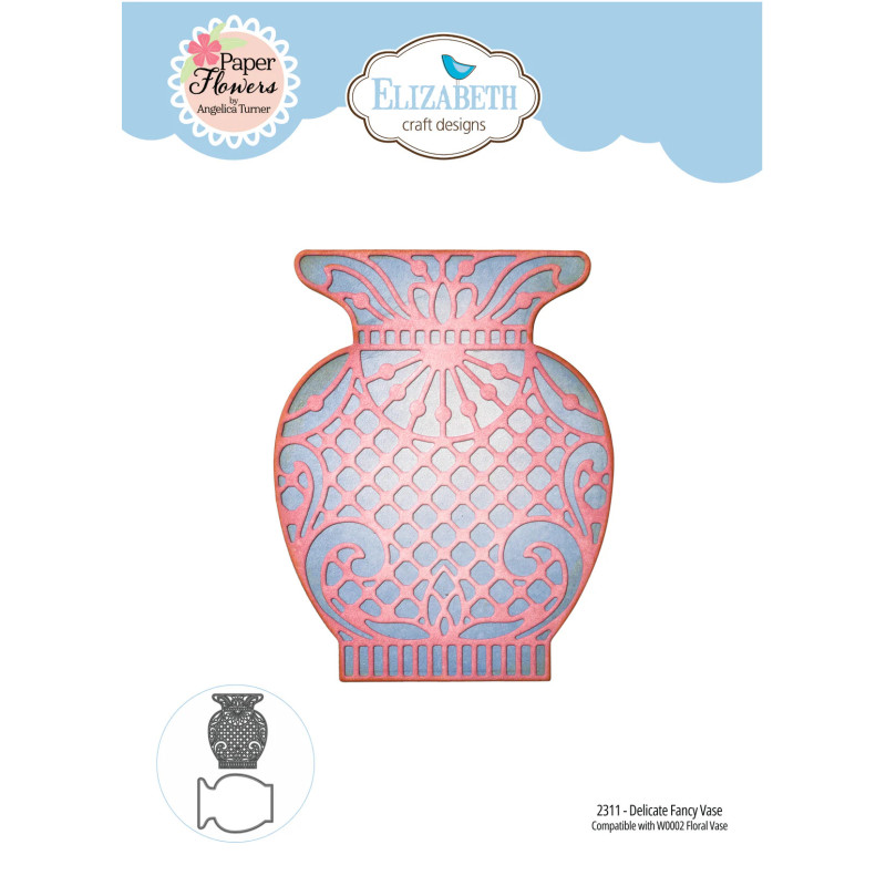 Elizabeth Craft Designs - Paper Flowers - Delicate Fancy Vase
