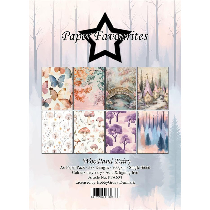 Paper Favourites - Papirpakke A6 - Woodland Fairy - PFA604