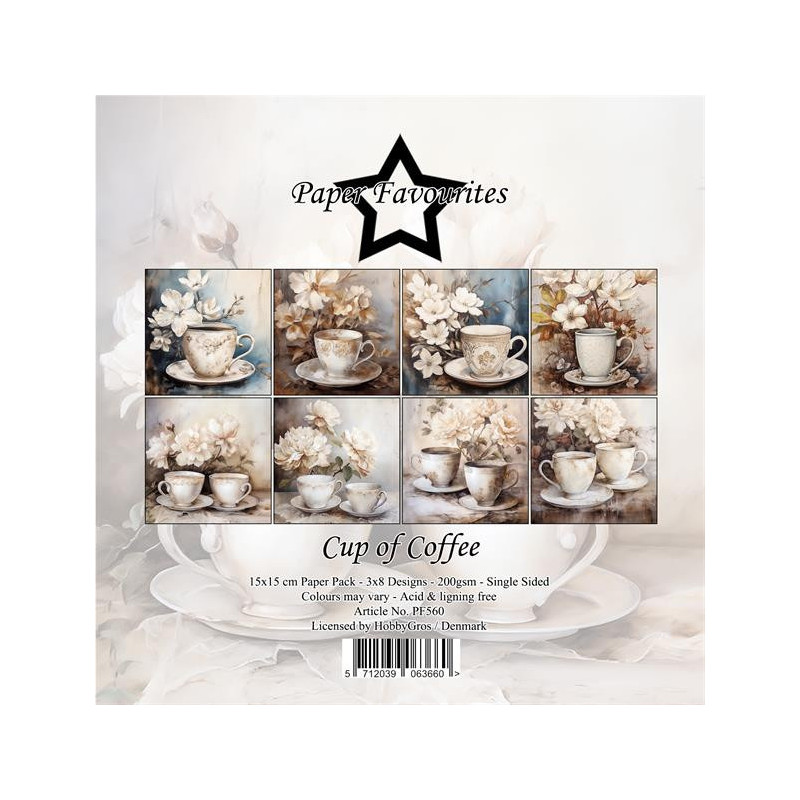 Paper Favourites - Papirpakke 15x15 - Cup Of Coffee - PF560