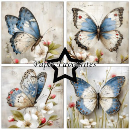 Paper Favourites - Papirpakke 15x15 - Grunge Butterflies - PF561