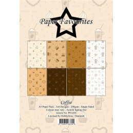 Paper Favourites - Papirpakke A5 - Coffee - PFA201