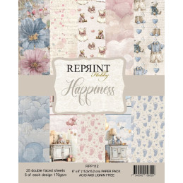 Reprint - Papirpakke 15x15 - Happiness - RPP112