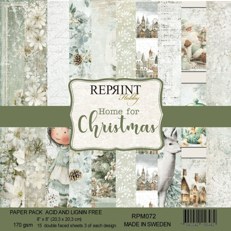 Reprint - Papirpakke 20x20 - Home For Christmas - RPM072