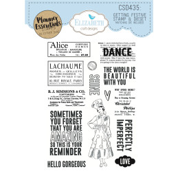 Elizabeth Craft Designs - Stamp And Die Set - Planner Essentials - Getting Festive