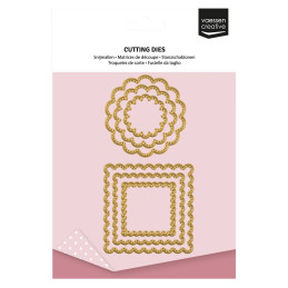Vaessen Creative - Mini Scalloped Circles & Squares - 3625-0209