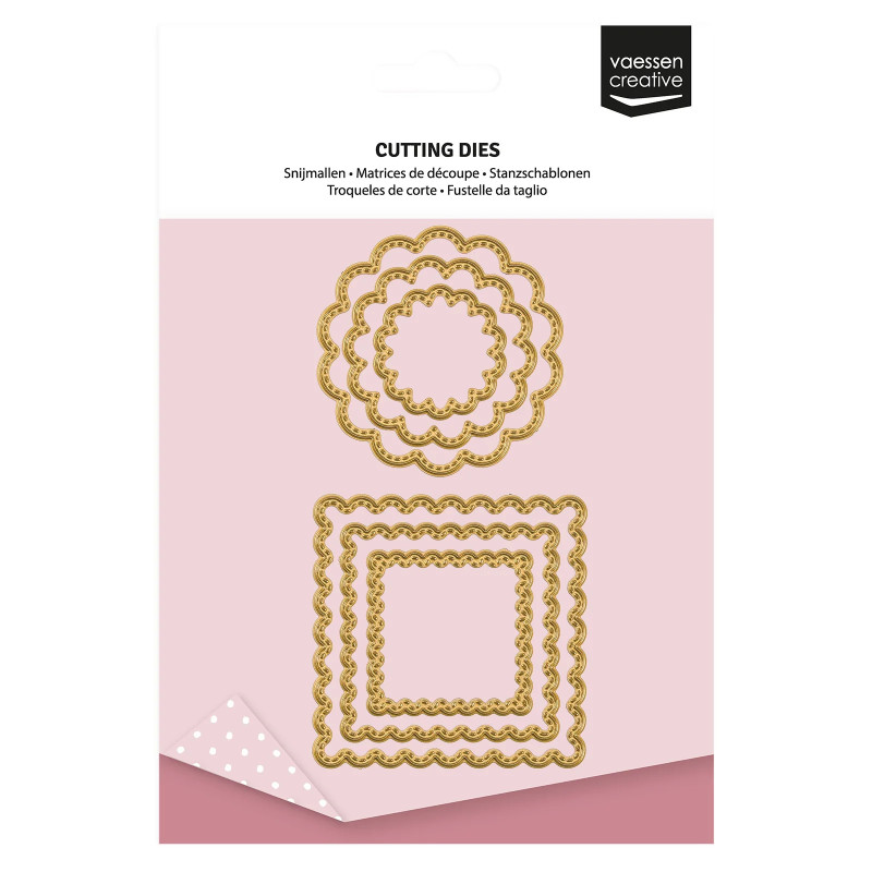 Vaessen Creative - Mini Scalloped Circles & Squares - 3625-0209