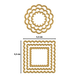 Vaessen Creative - Mini Scalloped Circles & Squares - 3625-0209