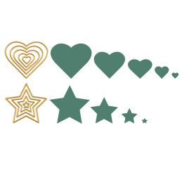 Vaessen Creative - Mini Stars & Hearts - 3625-0210