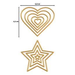 Vaessen Creative - Mini Stars & Hearts - 3625-0210