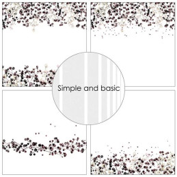 Simple And Basic - Papirpakke 15x15 - Gypsophila - SBP557