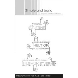 Simple And Basic - Press Plate/Hot Foil Plate - Du er En Stjerne