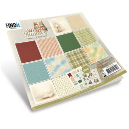 Berries Beauties - Papirblok - Winter Bunnies - BBPP10033