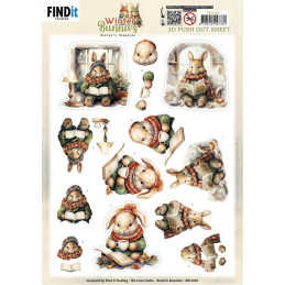 Pushout - Berries Beauties - Winter Bunnies - Reading Bunnies - SB11065