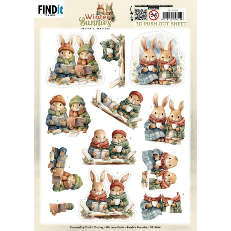 Pushout - Berries Beauties - Winter Bunnies - Bunnies Together - SB11066