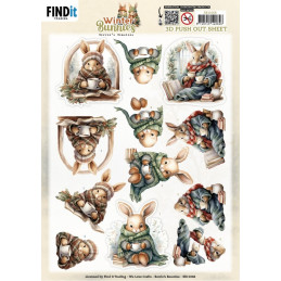 Pushout - Berries Beauties - Winter Bunnies - Cosy Bunnies - SB11068