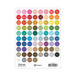 Ranger - Tim Holtz - Distress Small Round Label Sheet - White