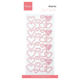 Marianne Design - Decoration Rhinestones - Hearts - Light Pink