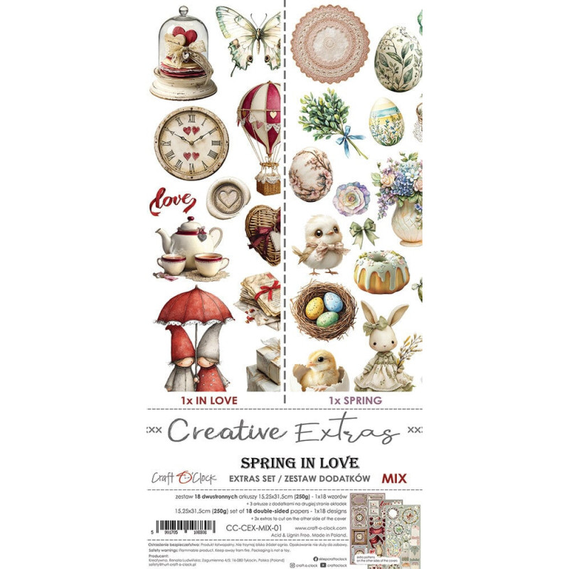 Craft O'Clock - Creative Extras Set - Spring In Love - Mix 01