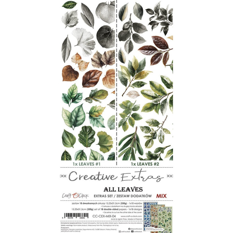 Craft O'Clock - Creative Extras Set - All Leaves - Mix 04