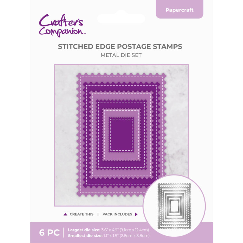 Crafter's Companion - Stitched Edge Postage Stamps - CC-MD-SEPS