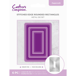Crafter's Companion - Stitched Edge Rounded Rectangles - CC-MD-SERR