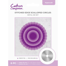 Crafter's Companion - Stitched Edge Scalloped Circles - CC-MD-SESC