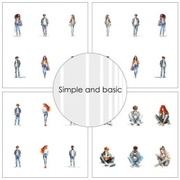 Simple And Basic - Papirpakke 15x15 - Young People - SBP559