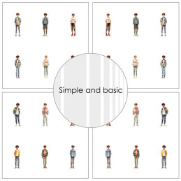 Simple And Basic - Papirpakke 15x15 - Cartoon Teens - SBP560