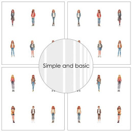 Simple And Basic - Papirpakke 30.5x30.5 - Cartoon Teens - SBP760