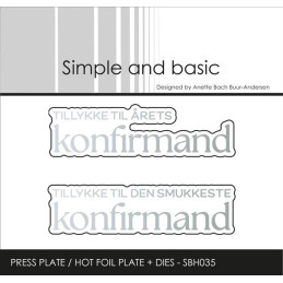 Simple And Basic - Press Plate/Hot Foil Plate + Dies - Konfirmand