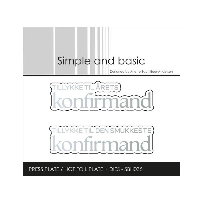 Simple And Basic - Press Plate/Hot Foil Plate + Dies - Konfirmand