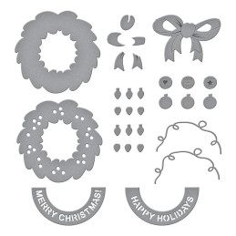 Spellbinders - Classic Mouse Collection - Christmas Holiday Wreath - S6-265