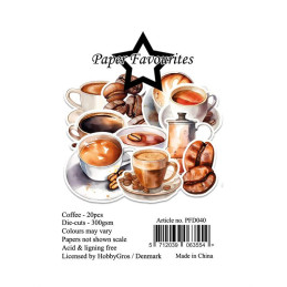 Paper Favourites - Die Cuts - Coffee - PFD040