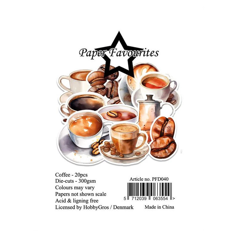 Paper Favourites - Die Cuts - Coffee - PFD040