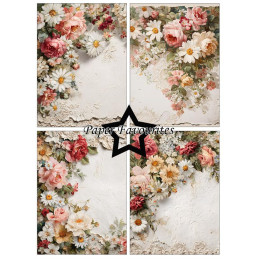 Paper Favourites - Papirpakke A6 - Vintage Flowers - PFA608