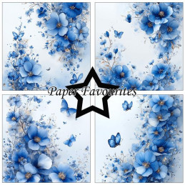 Paper Favourites - Papirpakke 15x15 - Blue Flowers - PF564