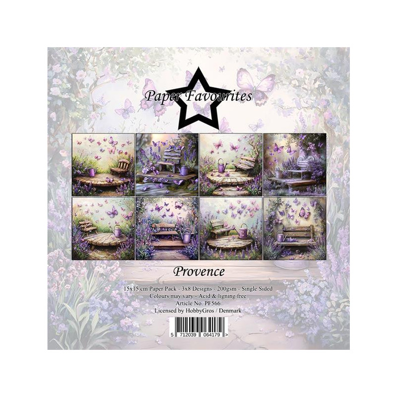 Paper Favourites - Papirpakke 15x15 - Provence - PF566
