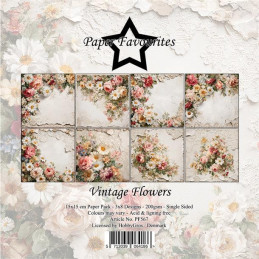 Paper Favourites - Papirpakke 15x15 - Vintage Flowers - PF567