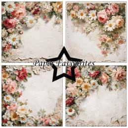 Paper Favourites - Papirpakke 15x15 - Vintage Flowers - PF567