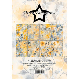 Paper Favourites - Papirpakke A5 - Watercolour Flowers - PFA208