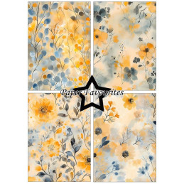 Paper Favourites - Papirpakke A5 - Watercolour Flowers - PFA208