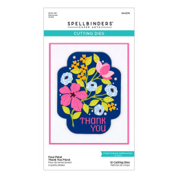Spellbinders - Four Petal Thank You Floral - S4-1276