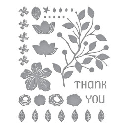 Spellbinders - Four Petal Thank You Floral - S4-1276