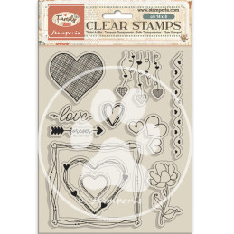 Stamperia - Clear Stamp - Family - Hearts - WTK234