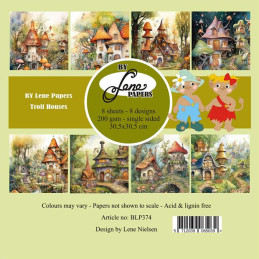 Lene - Papirpakke 30x30 - Troll Houses - BLP374