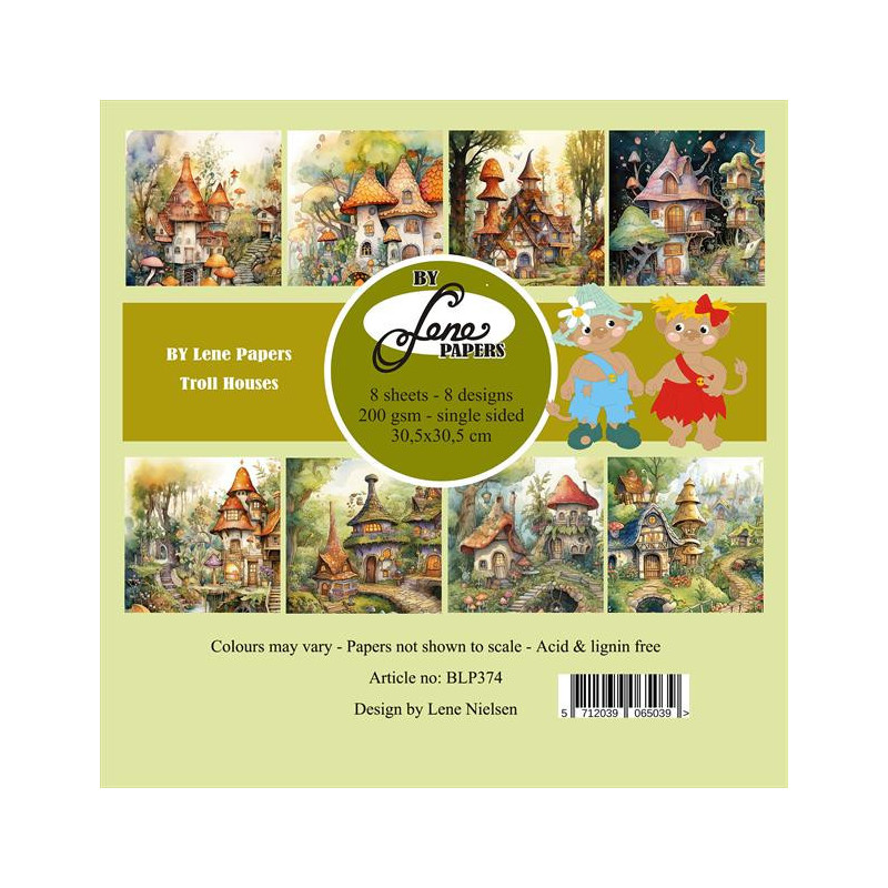Lene - Papirpakke 30x30 - Troll Houses - BLP374