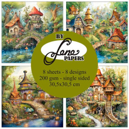 Lene - Papirpakke 30x30 - Troll Houses - BLP374