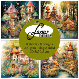 Lene - Papirpakke 30x30 - Troll Houses - BLP374
